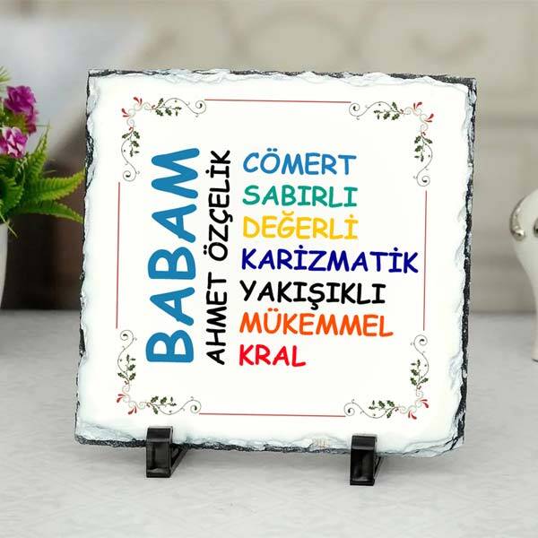 Canım Babam Yazılı Taş Çerçeve