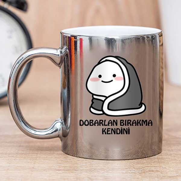 Dobarlan Bırakma Kendini Aynalı Gümüş Kupa Bardak