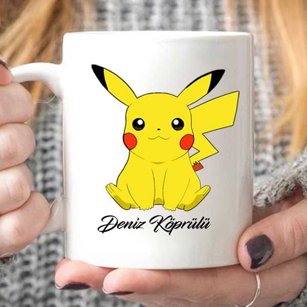 İsme Özel Pikachu Kupa Bardak